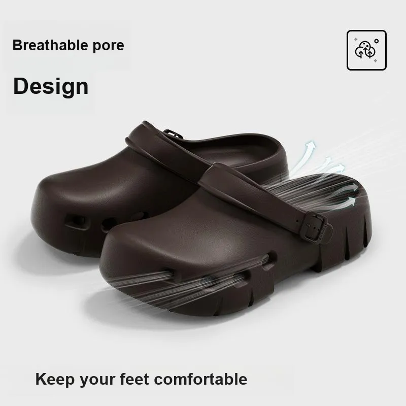 Yu Pu Clogs For Hospital Nurses Breathable Platform Slippers With Odor Resistant EVA, Closed Toe Home Slippers-3