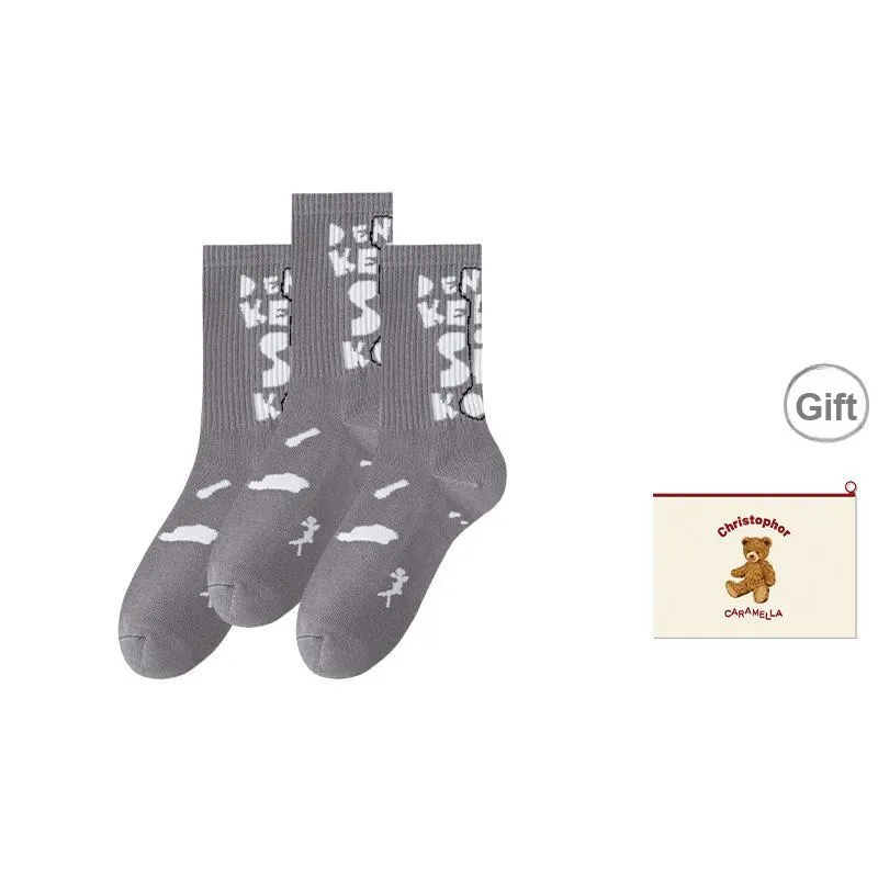 Caramella Mid-Calf Socks Men's Shopping Bag Combo Set-15