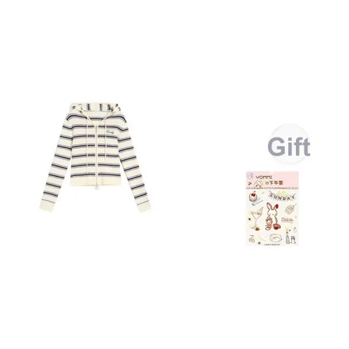 ZIHAN Бежевый с кофейными полосками женский трикотаж