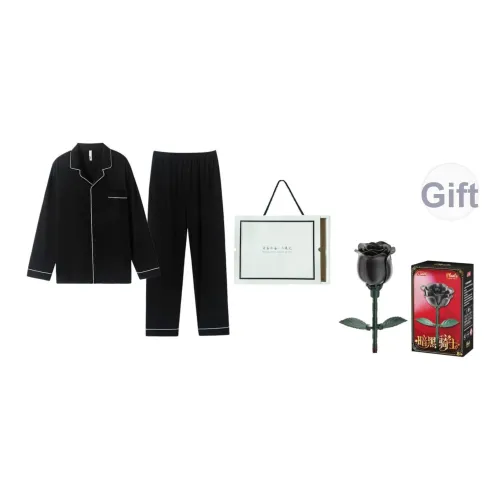 DAMOS·LOVE Весенний и Осенний Пижамный комплект Подарочная коробка Мужской Черный