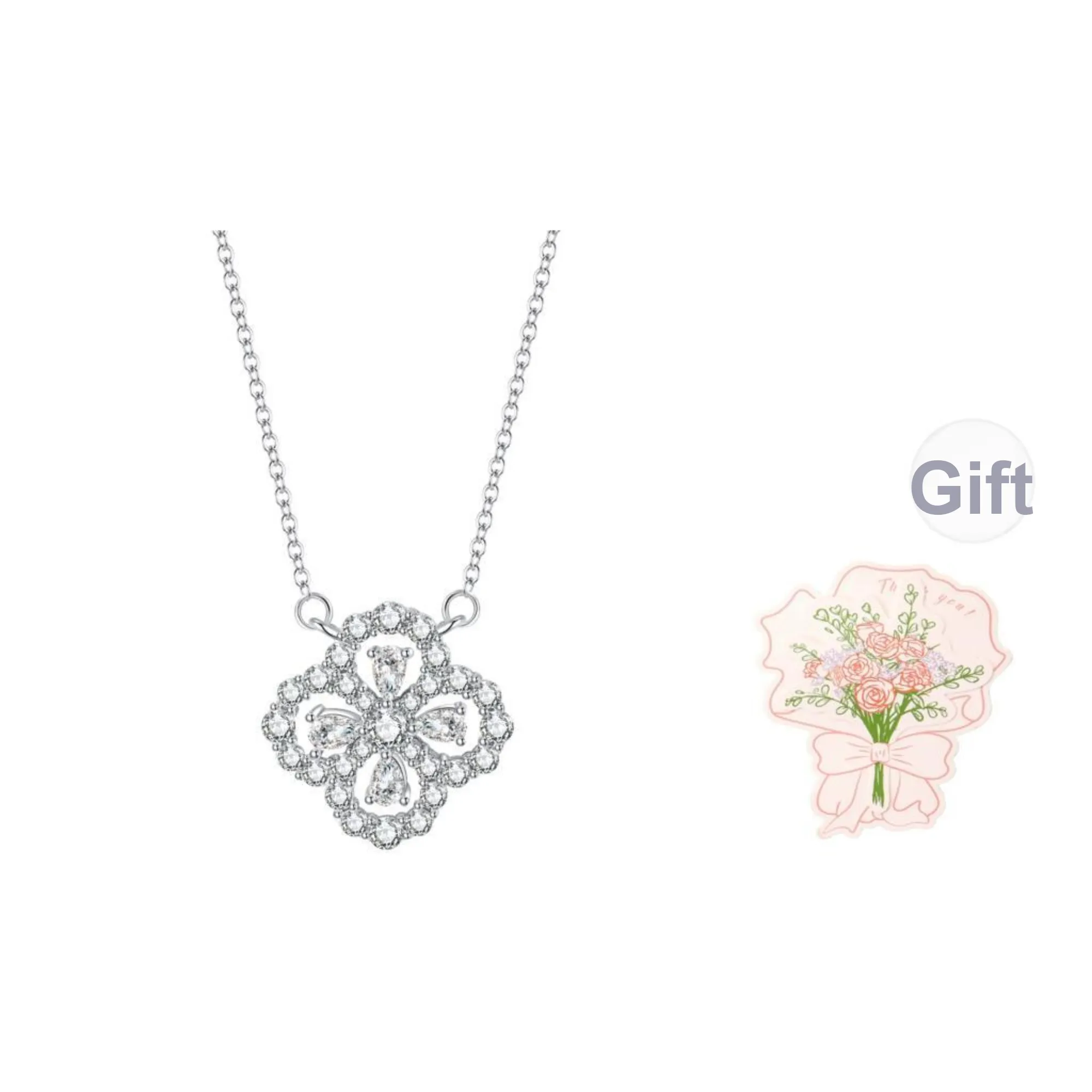 Lao Feng Xiang S925 Silver Necklaces Women's
