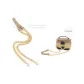 Light Brown Print Leather with Chain 90cm