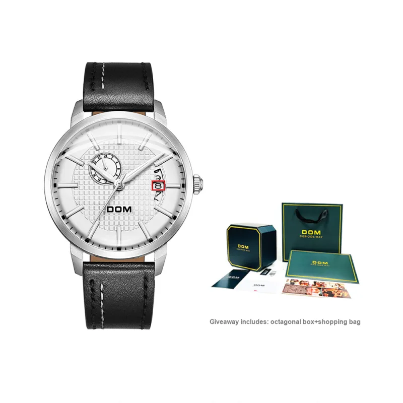 DOM Fully Automatic Collection Mechanical Movement Watch Men's Watches Black Dial 6923411121079-0