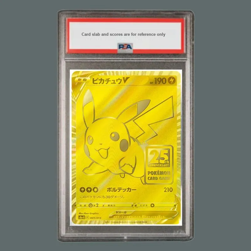 POKEMON 25th Anniversary Gold Commemorative Box, Pikachu V S8a G 001 PSA Japan Version Graded Cards 1-1