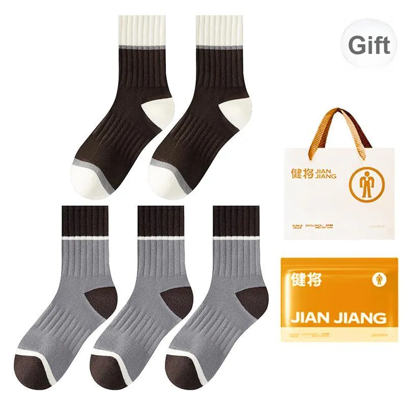 Master Mid Calf Socks Men's Shopping Bag 5 Pack-25