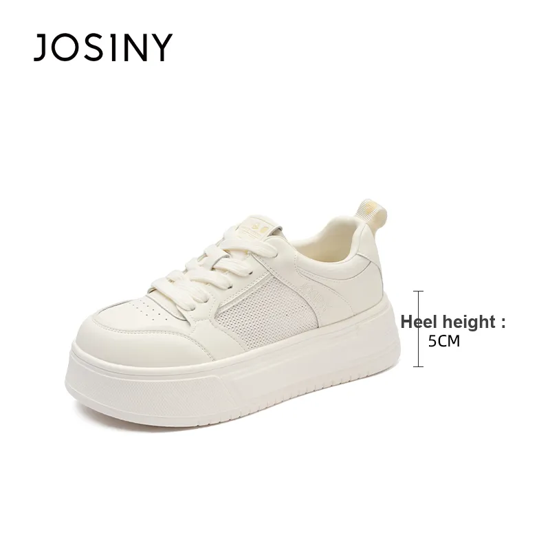 JOSINY Anti Slip Wear Resistant Low Top Skateboard Shoes Women's Ecru-1