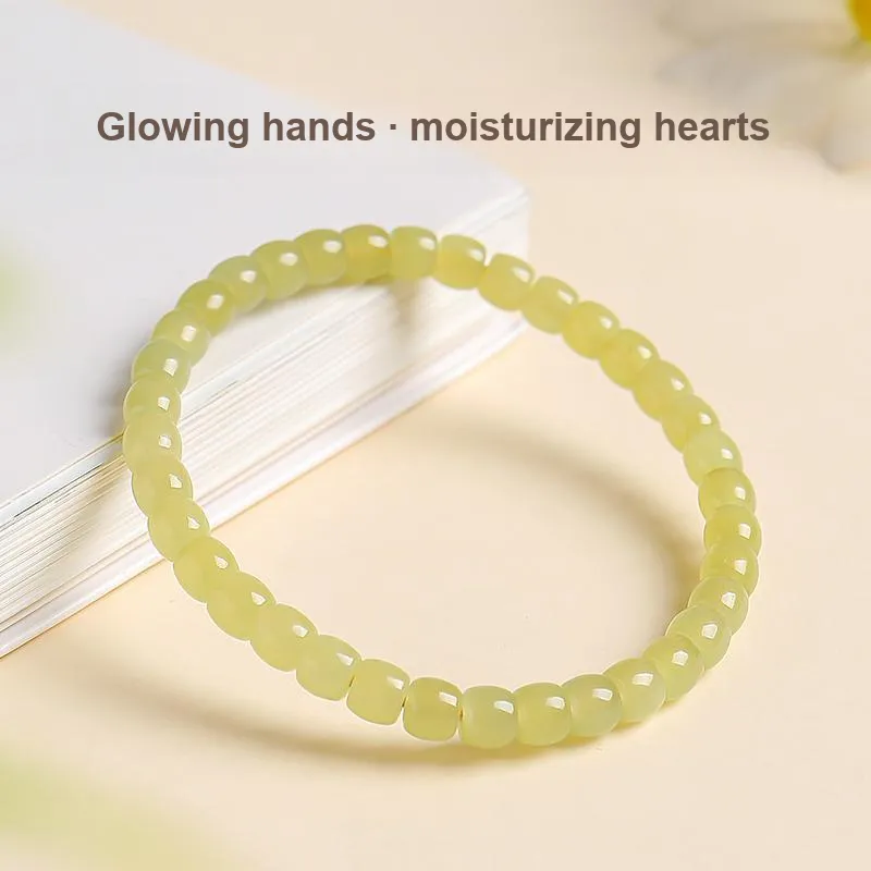 YINXIANGMOU Hetian Jade Bracelets Yellow Jade Women's-4