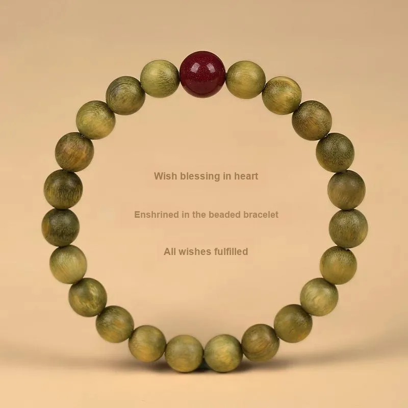 Moonstone Edge Green Sandalwood Bracelets Unisex-4