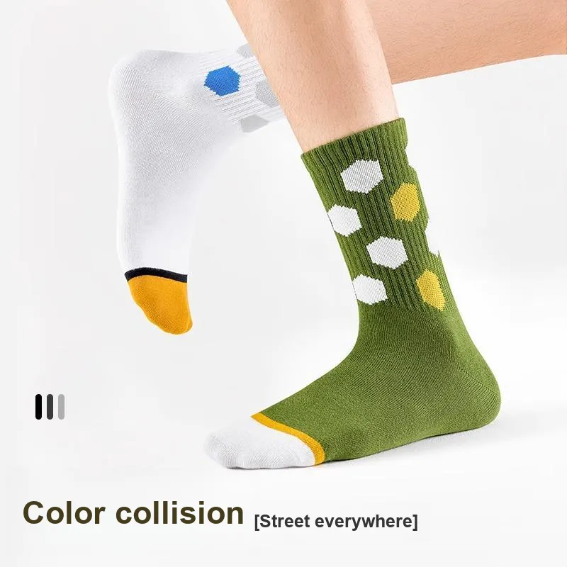 LUOLIAN Mid Calf Socks Men's 5 Pack-2