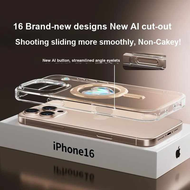 Kingxbar TPU Material 3D Effect Heart Magsafe Phone Case Compatibility With Apple 16 Collection IPhone16proma-10
