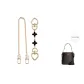 Heart Clasp Black Four-Leaf Clover+Decorative Chain 40cm Set