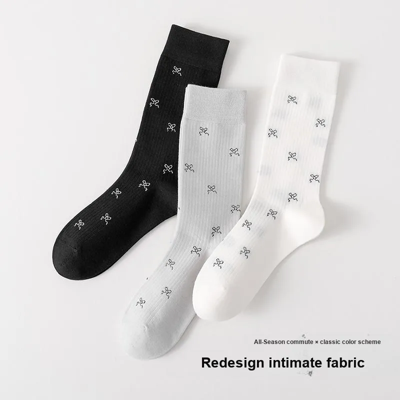 MIIOW Mid Calf Socks Women's 3 Pack-12