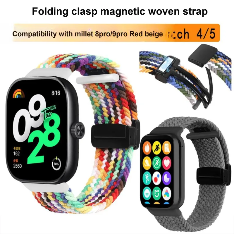 MUZHITIANKONG Compatibility Millet 9/8pro Smart Bracelet Xiaomi Compatibility Watch Band 205mm Nylon Material-13