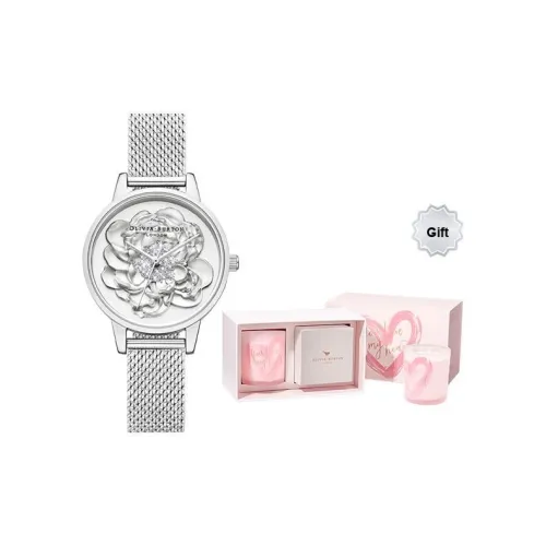 OLIVIA·BURTON Women's Watch Кварцевый механизм Ремешок из нержавеющей стали Серебристый циферблат