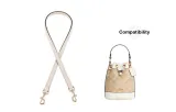 Ecru 1.1cm Width Litchi Grain Gold Snap 65cm[Compatibility Trumpets Bucket Bag]