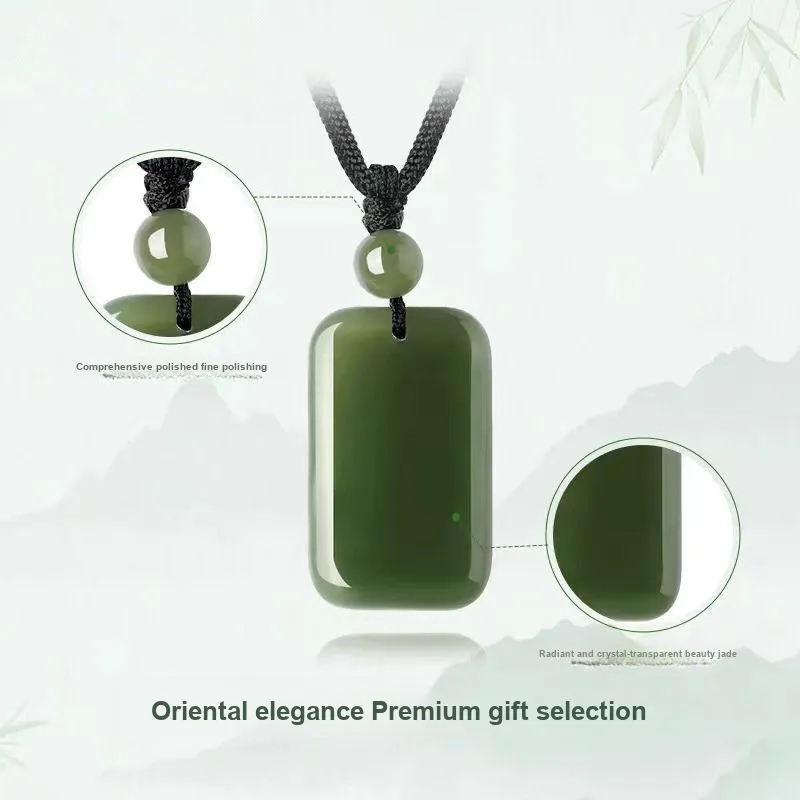 Cuizu Pendants Green Jade Unisex-3