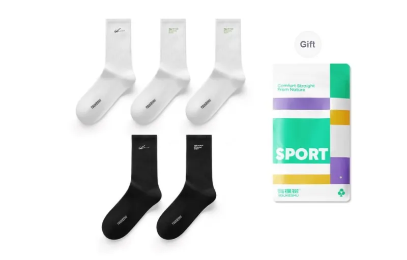 YOUKESHU Mid Calf Socks Unisex Shopping Bag Combo Set-30