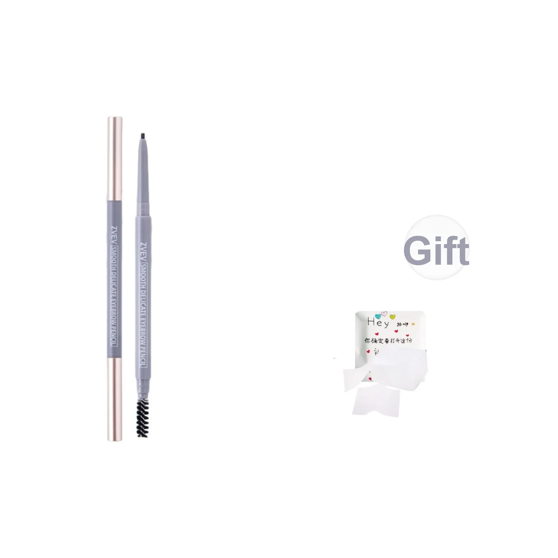 ZVEV Гладкий Ультра Тонкий Карандаш для Бровей Двойная Головка Доступный и Легкий в Использовании Макияж Легко Смесь