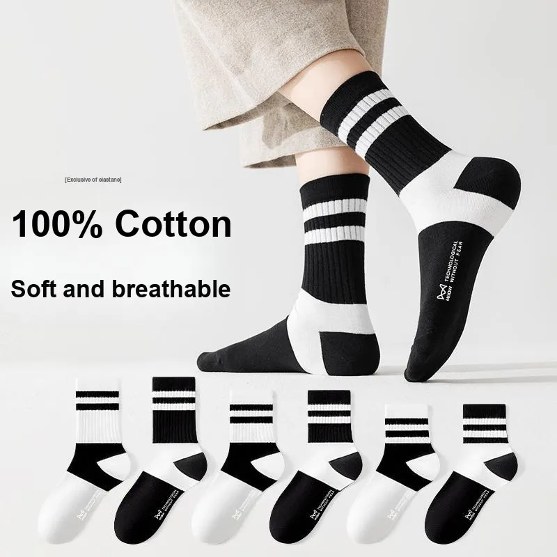 MIIOW Mid Calf Socks Unisex 5 Pack-4