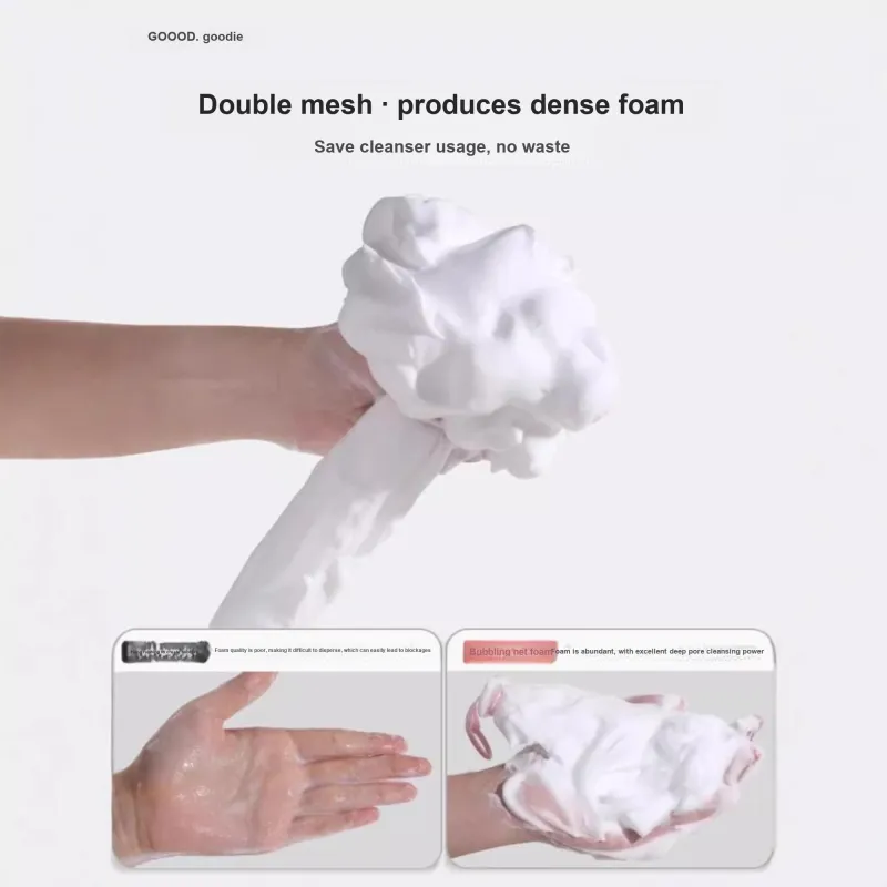 Goodgudi Creamy Texture Foam Net Facial Cleansing Soap Shower Gel With Foaming Net And Mesh Pocket-9
