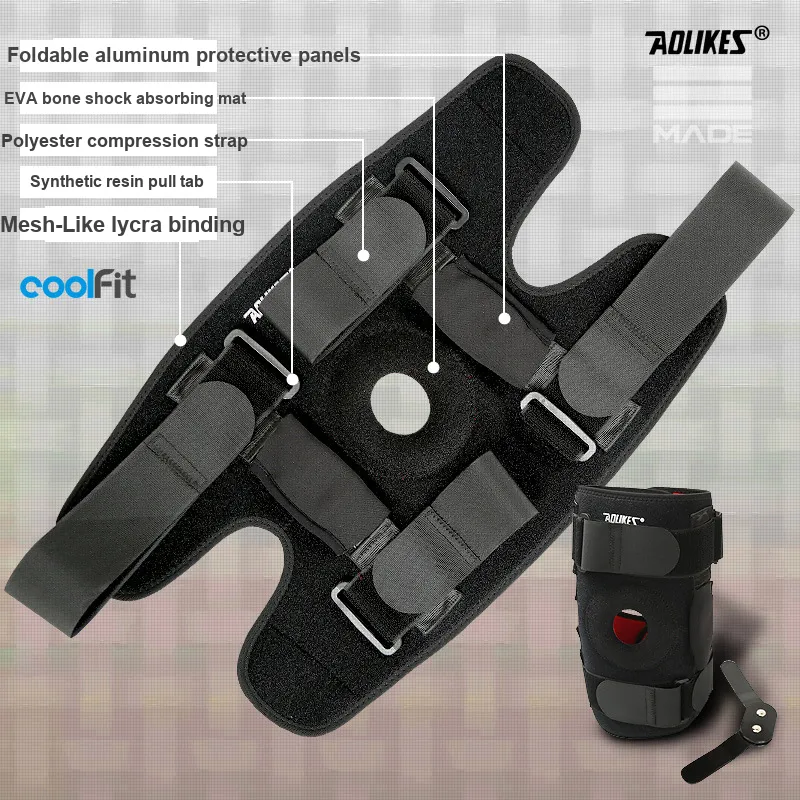 AOLIKES Running Cycling Soccer Badminton Basketball Fitness Unisex Nylon Knee Pads-2