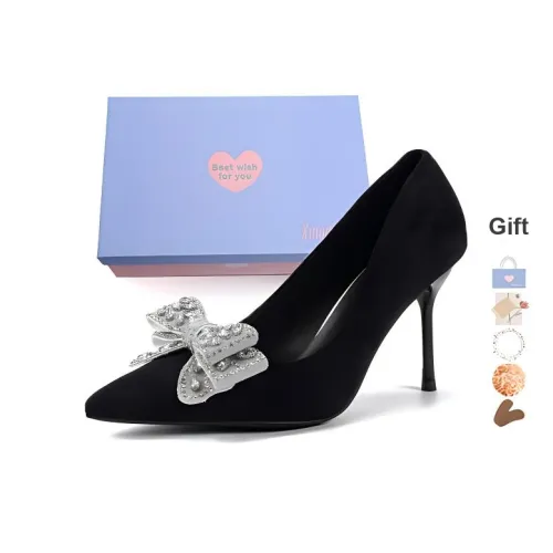 Xingdiman Высокие каблуки Женские Черный Набор в подарочной коробке