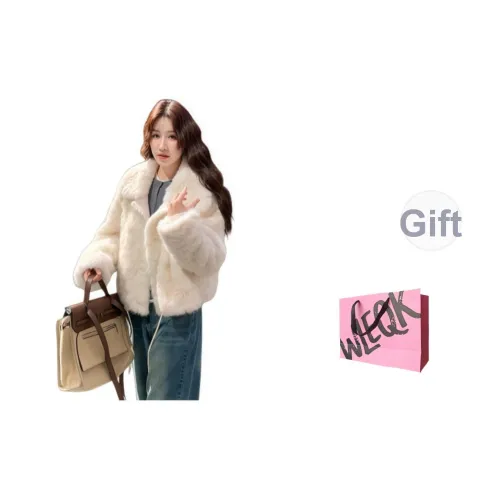 WLEQK Экрю Женские Бархатные Куртки