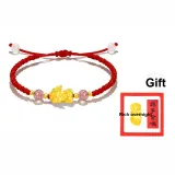 Chinese Auspicious Animal Baby Rope Bracelet[Red]