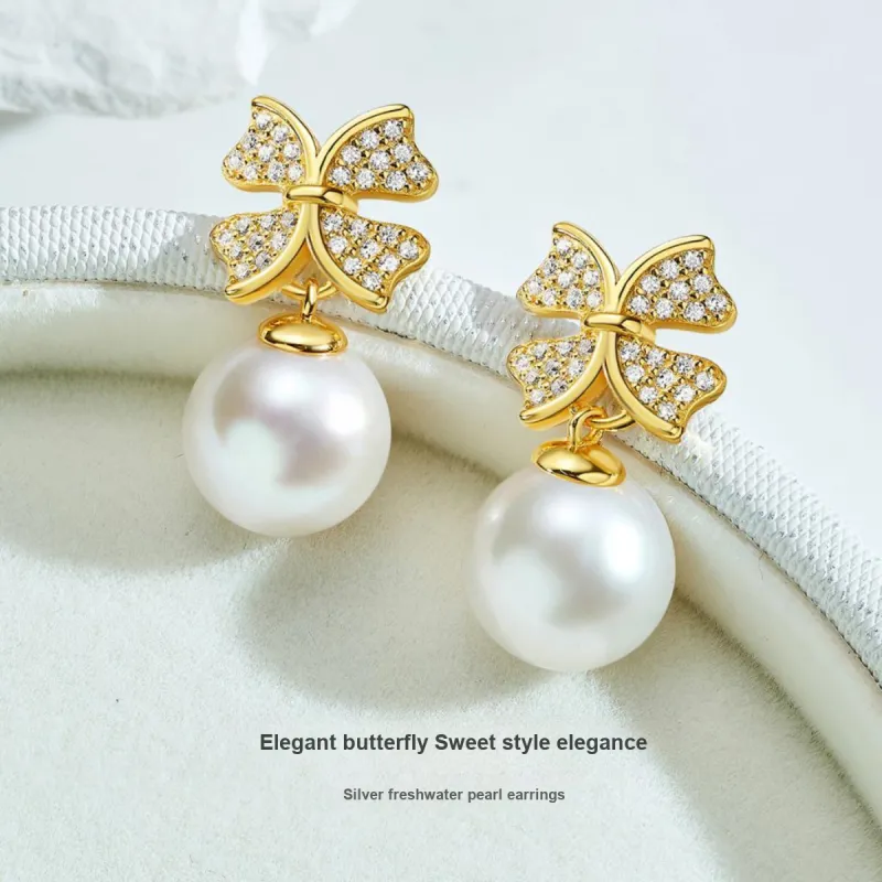 ME LUXE Pearl Hoop Earrings, Adorable Sweet Style, Classic And Versatile Women's-3