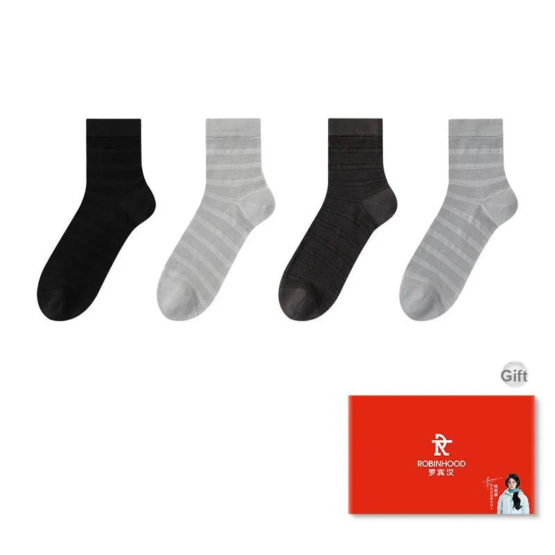 ROBINHOOD Mid Calf Socks Men's Box 4 Pack-4