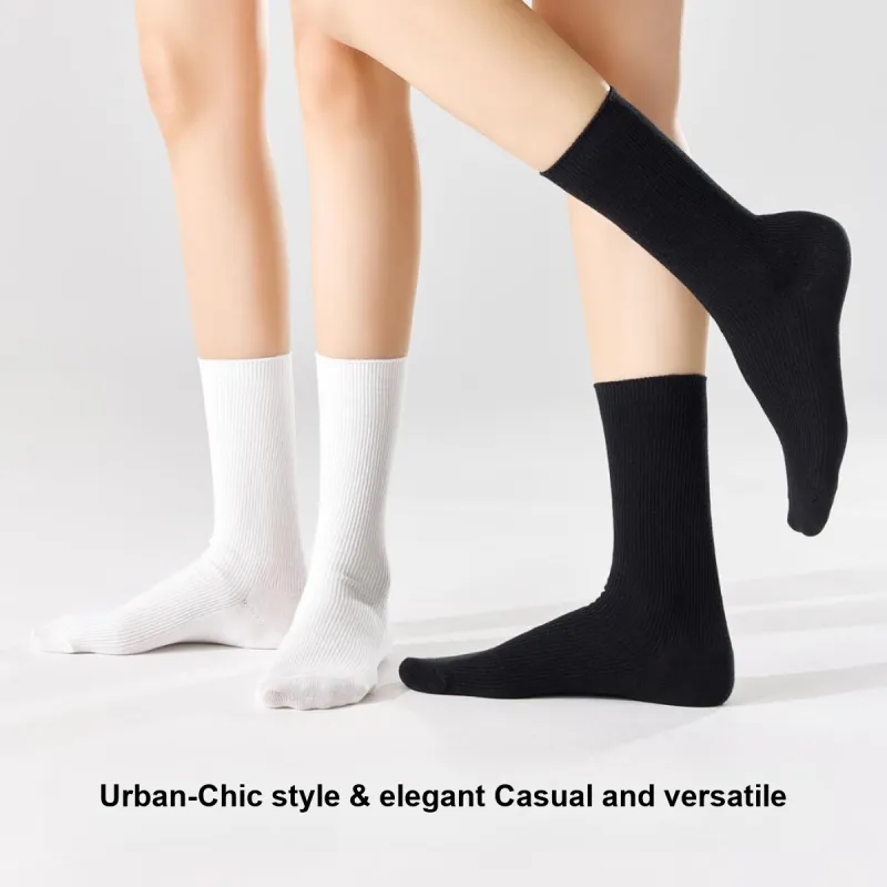Temooues Mid Calf Socks Women's 5 Pack-4