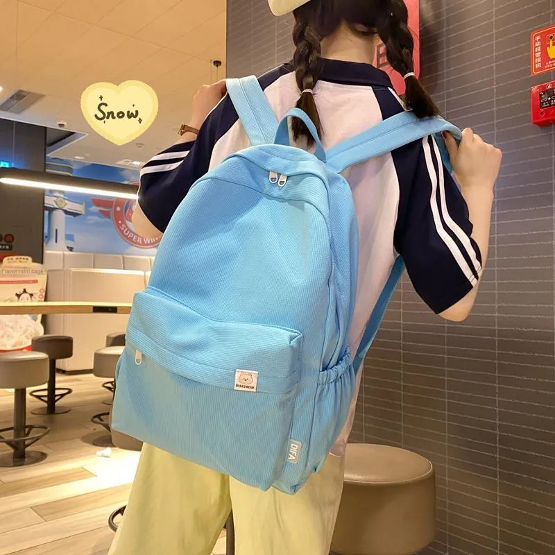 BAODIDAISHU Cotton Fabric Backpack Laptop Bag Backpack Women's Multicolor-5