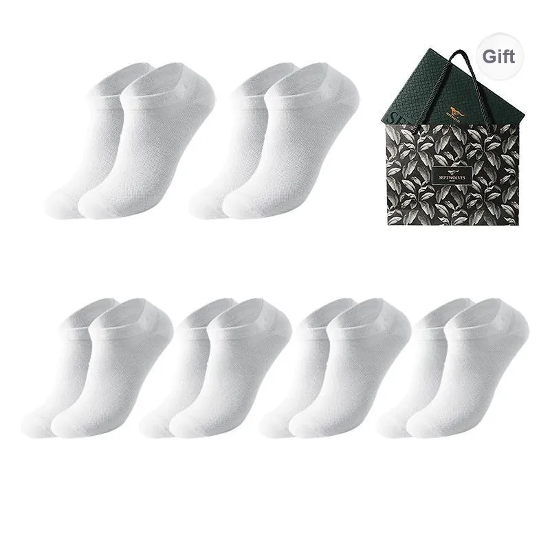 SEPTWOLVES Ankle Socks Summer Model Men's 6 Pairs Gift Box Sets+Shopping Bag-5
