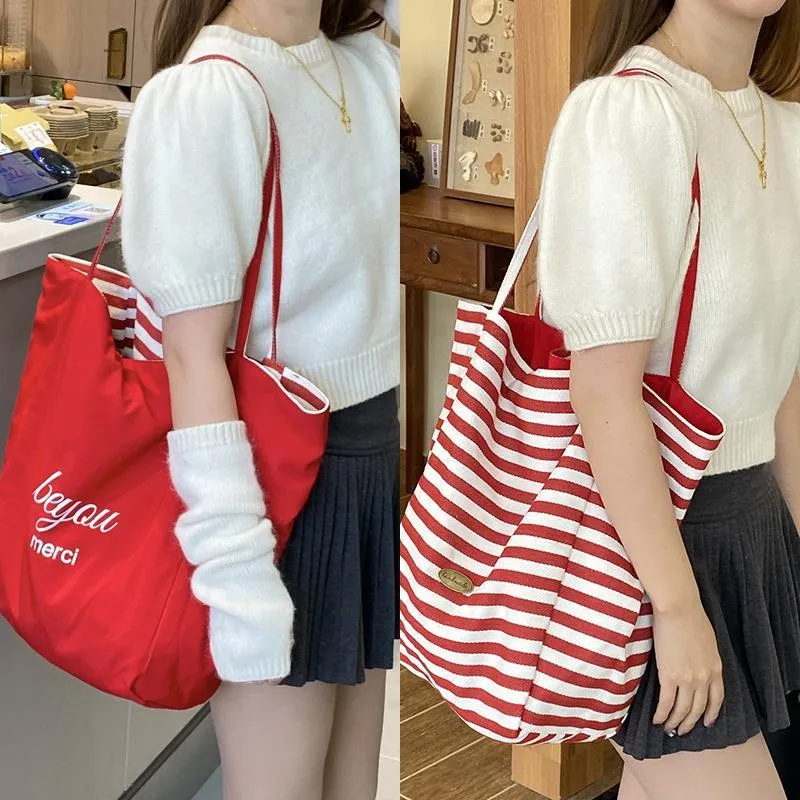 BALANG Canvas Bag Shoulder Bags Regular Women's Red/Black-1