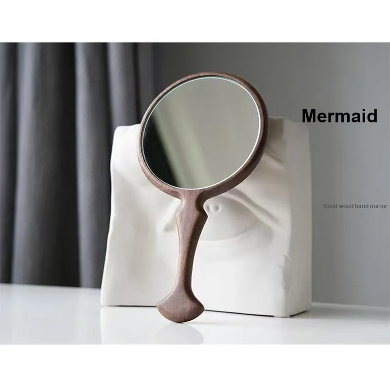 Gentle Welcome Solid Wood Vintage Controller Mermaid Make Up Mirrors-2