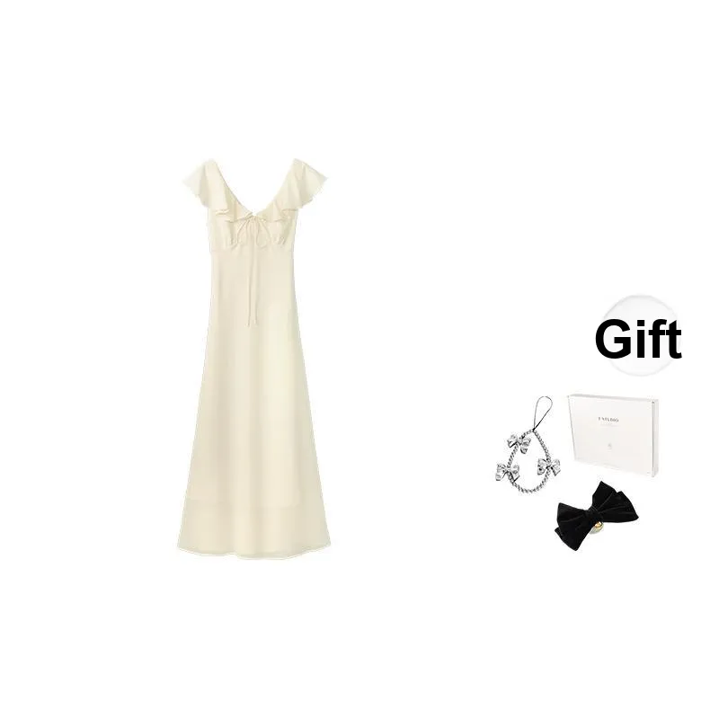 Fstudio Summer V Neck Cap Sleeve Floral Sleeveless Dress Women's