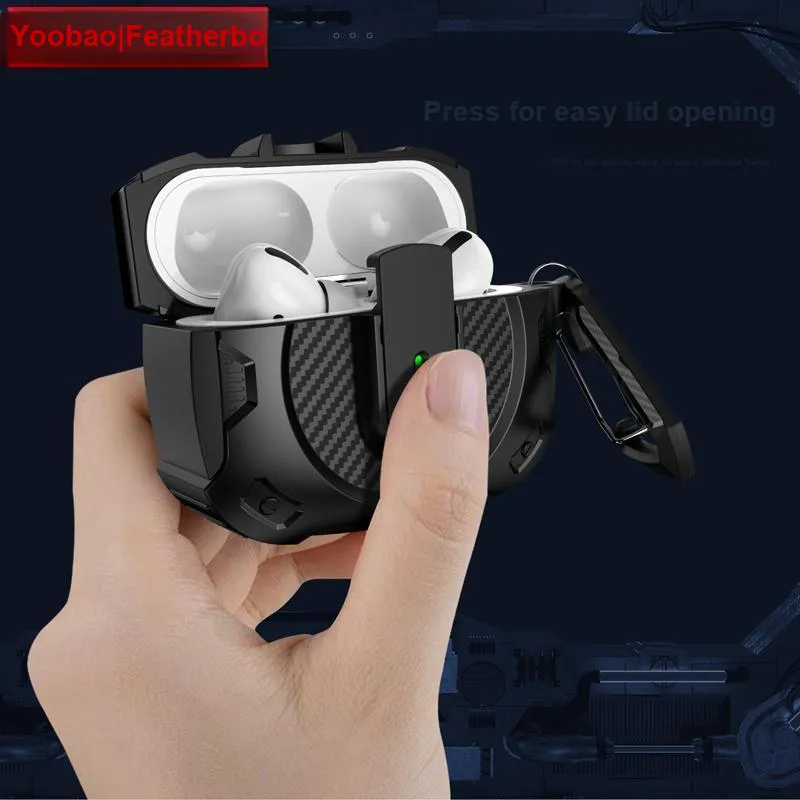 Yoobao Compatibility AirPods 1/2/AirPods Pro2/3/4 TPU Lock Design Headphone Cases-6