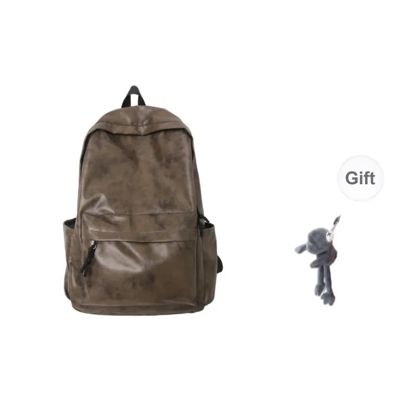 URBAN FOREST PU Backpack Unisex Gray/Blue/Coffee-12