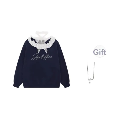 SONDR Темно-синий В комплекте с ожерельем Женские Свитшоты