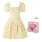 Yellow Polka Dot Short Skirt+Box