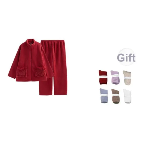 Same Language Пижамный комплект женский праздничный красный