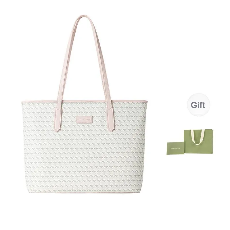 VANESSA HOGAN Polyvinyl Chloride Artificial Leather One Shoulder Tote Handbag Medium Large Women's Pink/Brown-12