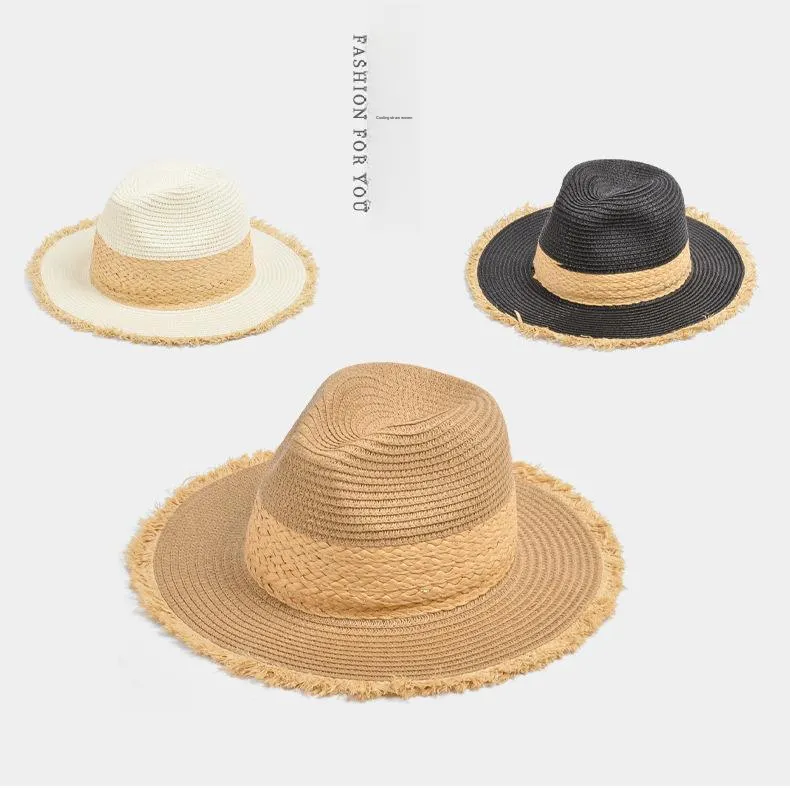 Cgediao Paper Reed Sun Protection Hats Women's-6