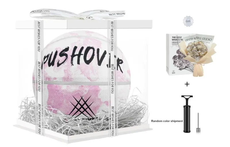 PUSHOVER PU Basketball Pink Size 7 Training Unisex-23