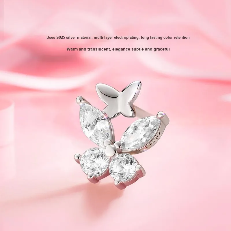 Disney Princess S925 Silver Stud Earrings Women's-3