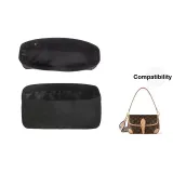 Black Baguette Bag Liner[Imported Milan Velvet]