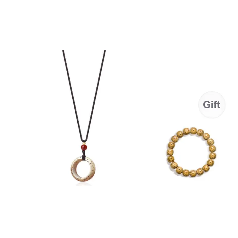 Shiban Star Moon Bodhi Seeds Necklaces Unisex-3