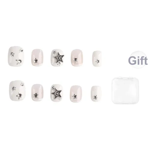 Song Biography Утонченный Металл Сверкающий страз Элегантность Лак для ногтей 15mm Короткий LADDER