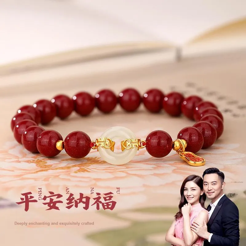 JINLIUFUJIXIANG Cinnabar Bracelets Unisex-1