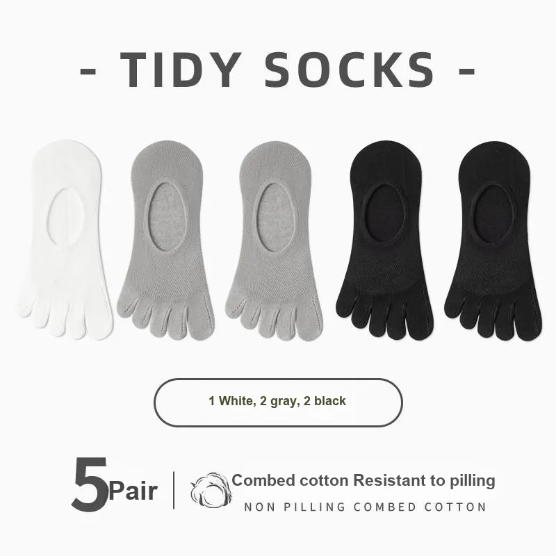 ROBINHOOD No Show Socks Women's 5 Pack-3
